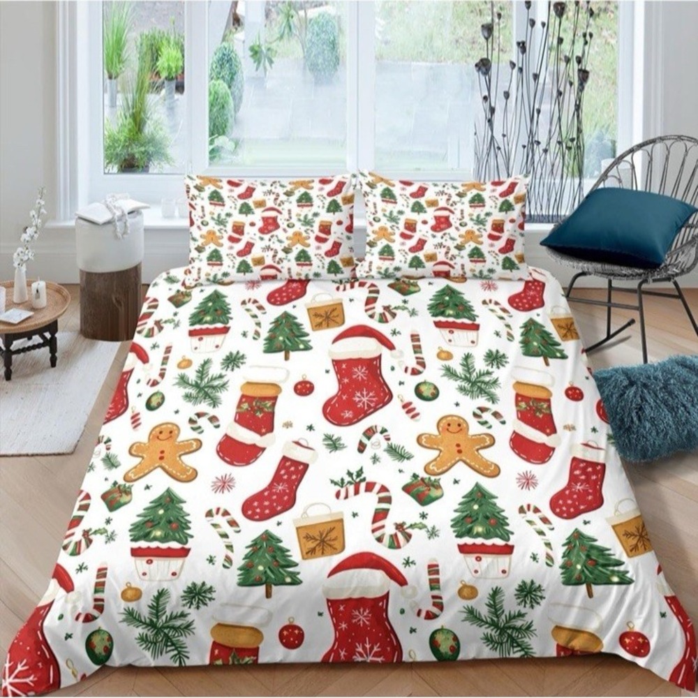 Christmas Duvet Cover Full Size Set - Extra Soft Full‎ Duvet Cover with 2 Pillow